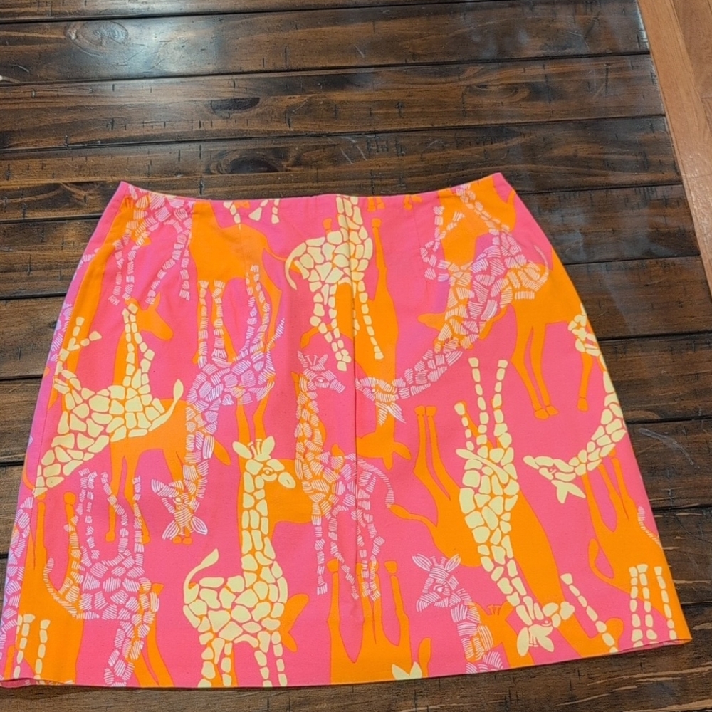 Vintage Lilly Pulitzer Giraffe Print Skirt